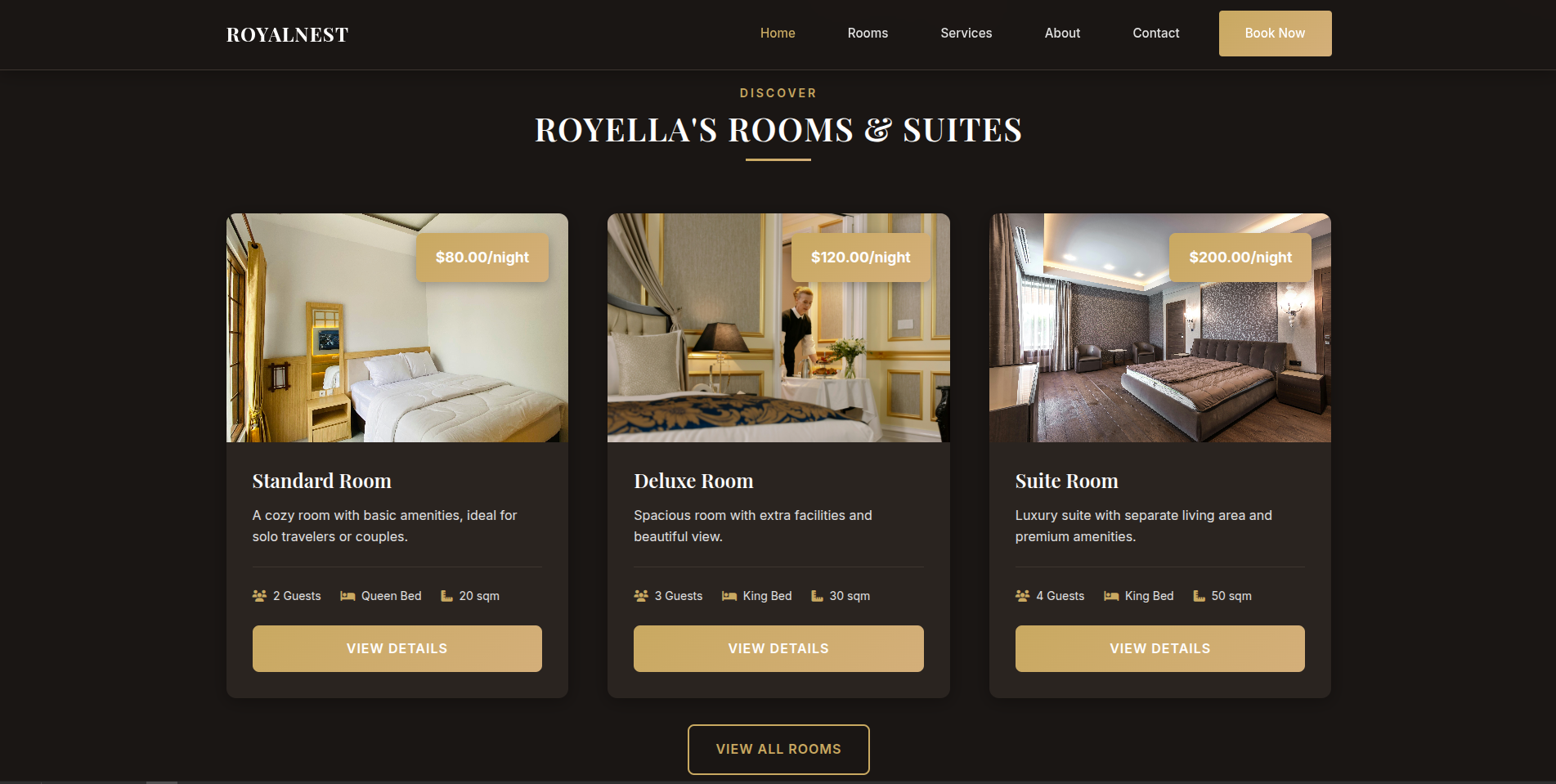RoyalNest Hotel - Booking & Reservation System